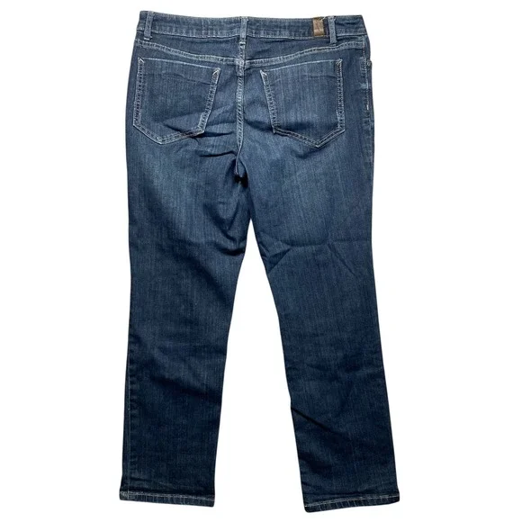 Simply Vera Vera Wang Denim Capri Mid Rise Jeans Size 10 Dark Wash - Picture 2 of 16